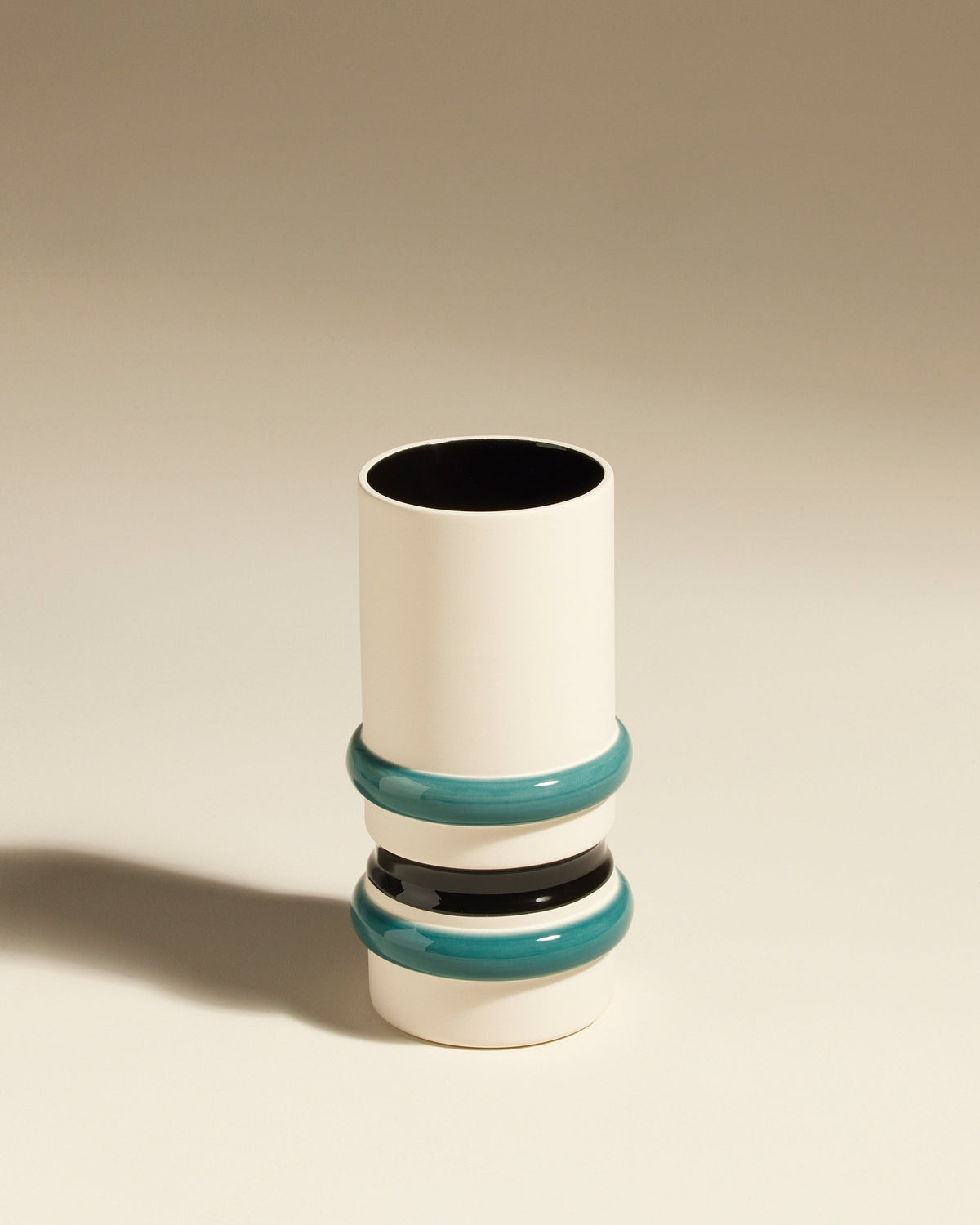 Vase décoratif Taahys en céramique Bleu – 23 cm – vue 2