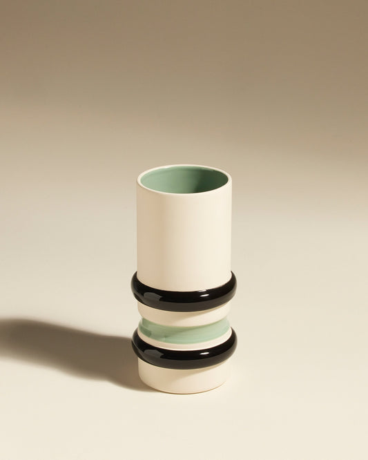 Vase décoratif Taahys en céramique Vert tilleul – 23 cm – vue 2