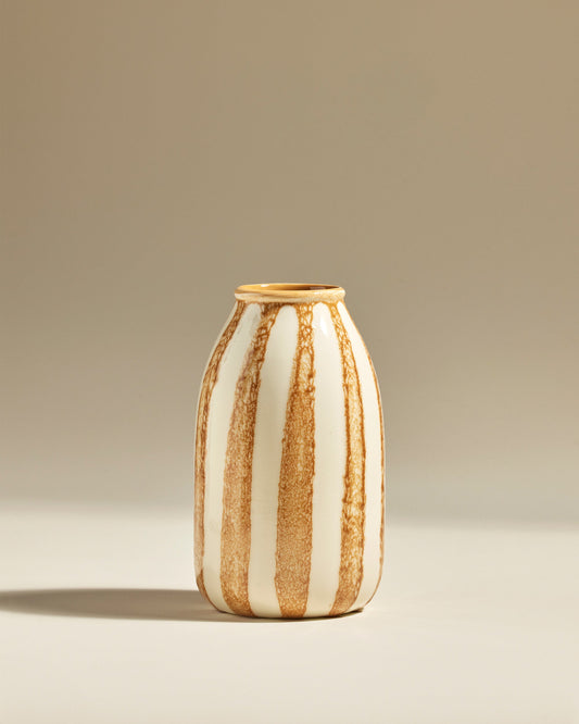Vase décoratif Taahys en céramique Ambre – 24 cm – vue 1