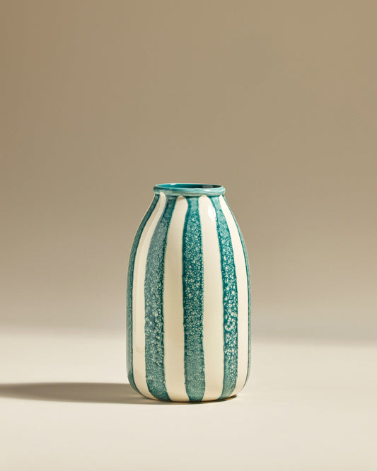 Vase décoratif Taahys en céramique Bleu – 24 cm – vue 1