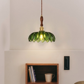 Vintage Glass Flower Pendant Light