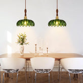 Vintage Glass Flower Pendant Light
